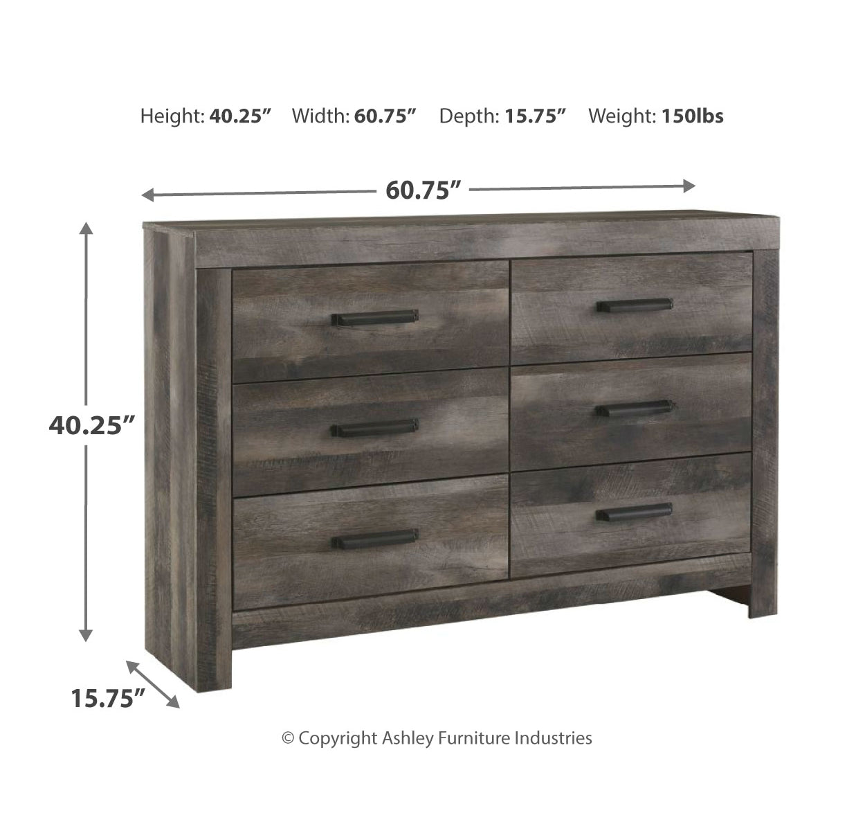Wynnlow King Poster Bed with Dresser