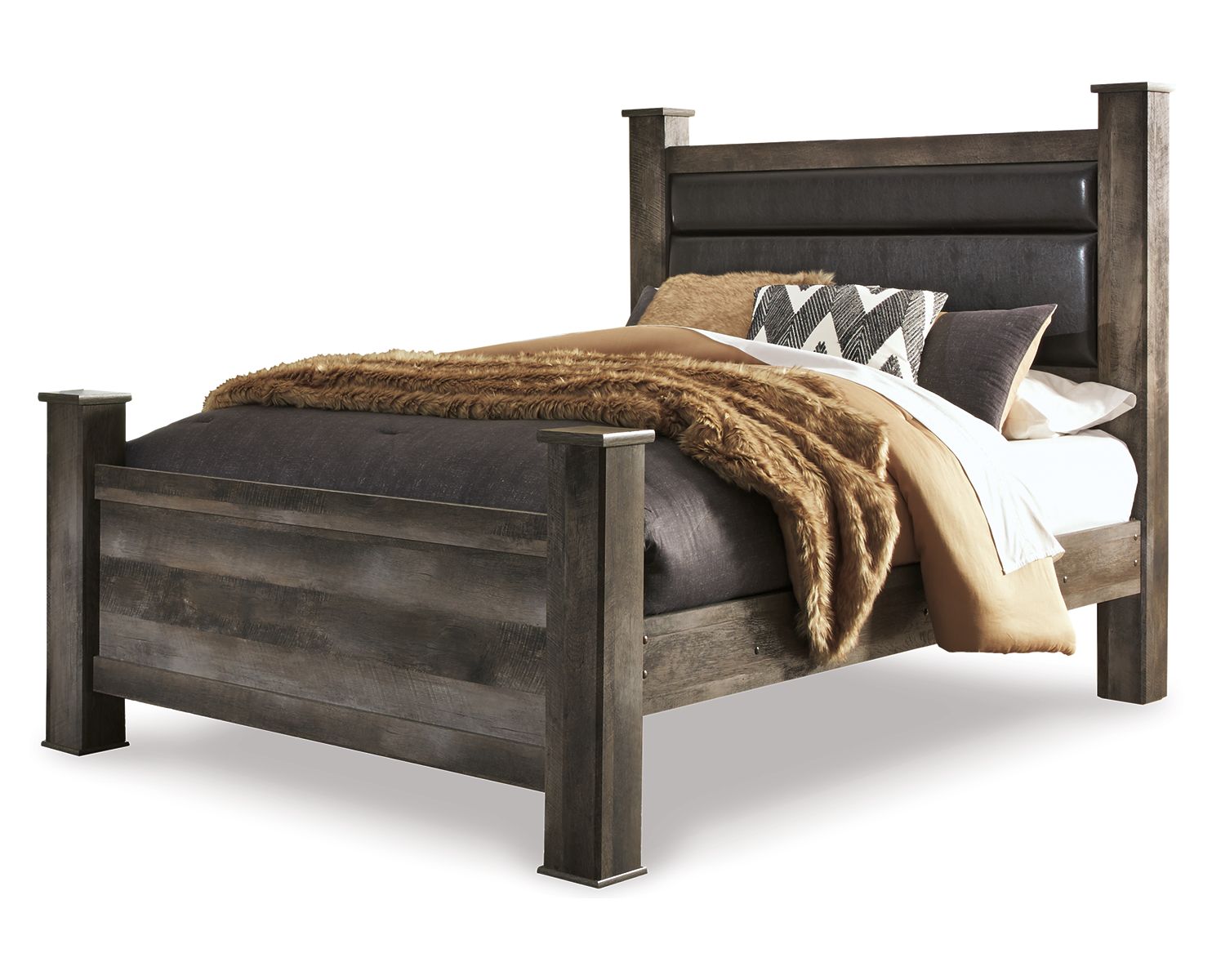 Wynnlow Queen Upholstered Poster Bed