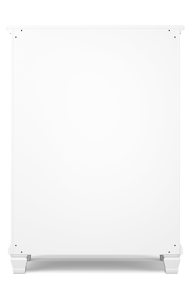 Fortman King Panel Bed with Mirrored Dresser and Chest