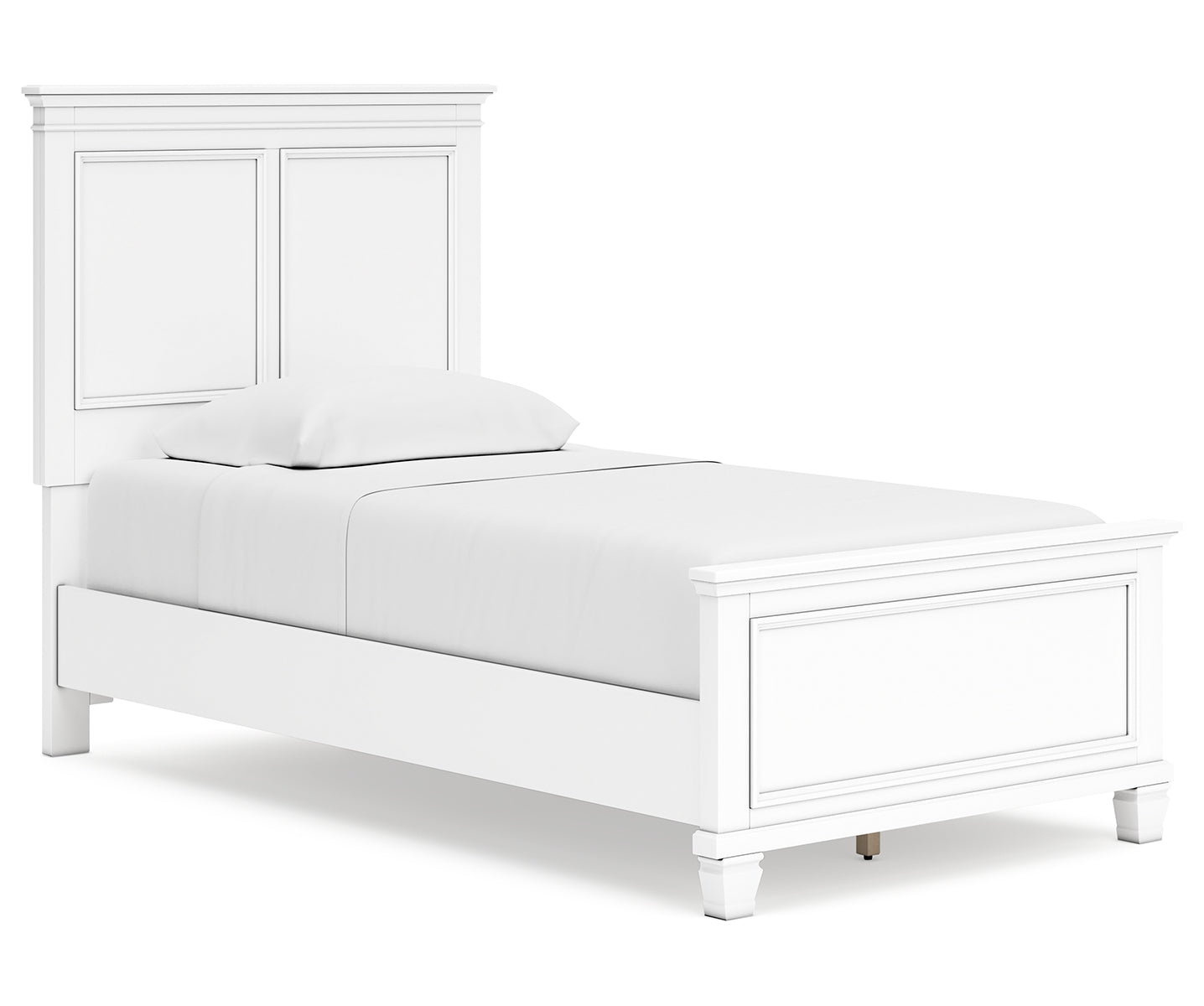 Fortman Twin Panel Bed with Mirrored Dresser