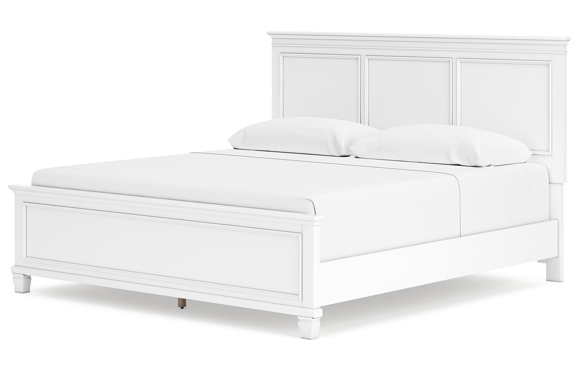 Fortman King Panel Bed with Mirrored Dresser and Chest