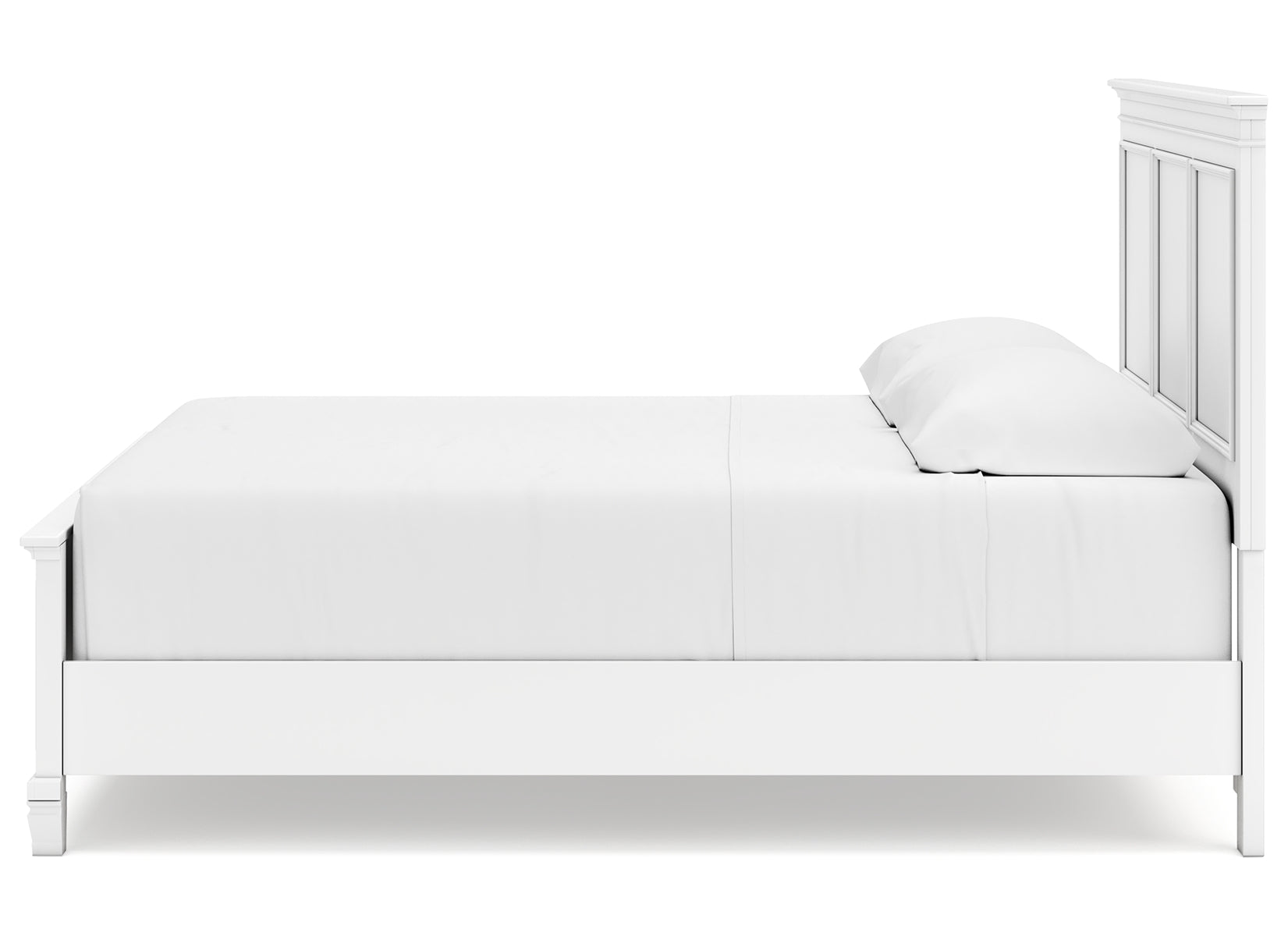 Fortman King Panel Bed with Mirrored Dresser and Chest