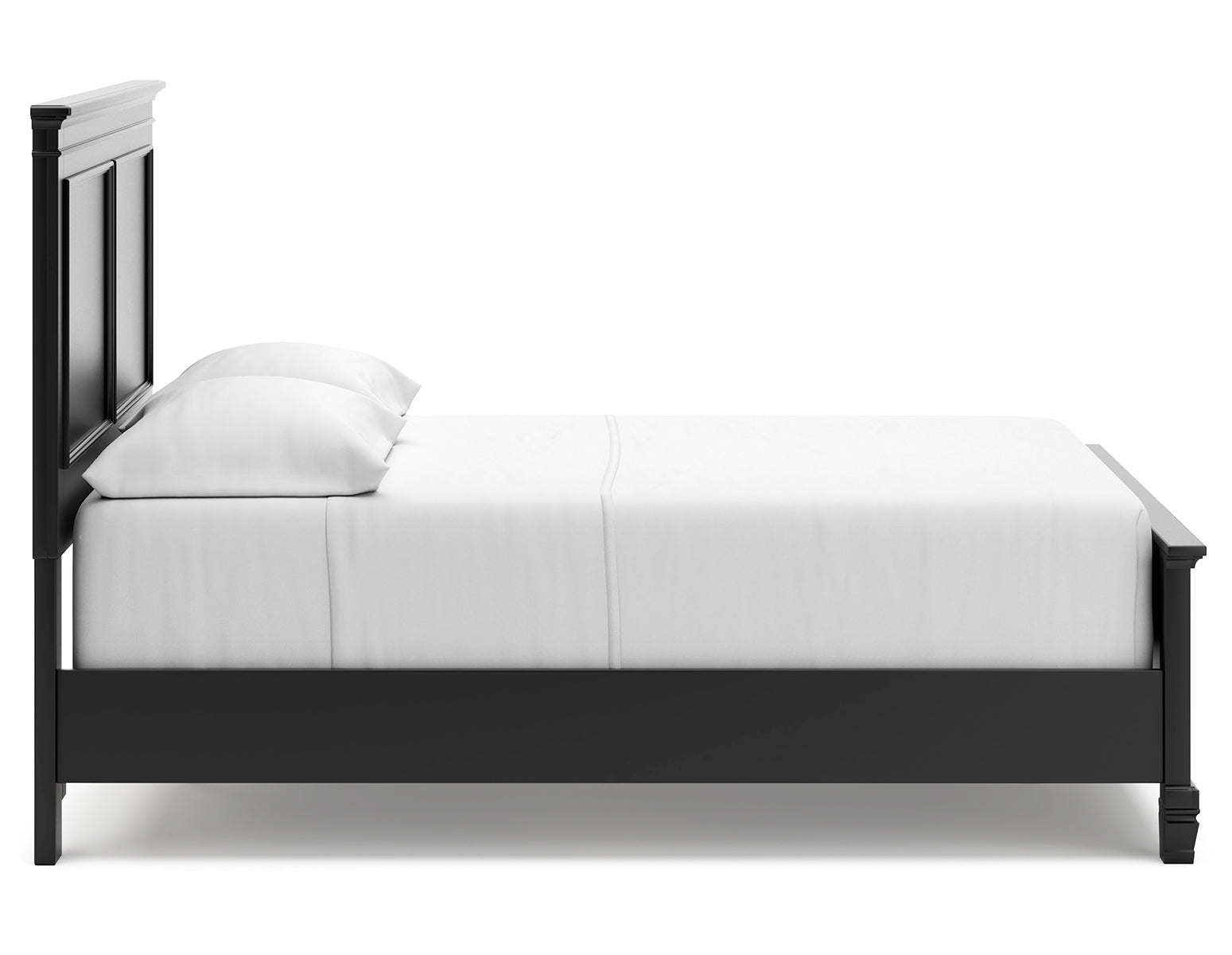 Lanolee Full Panel Bed with Mirrored Dresser and Chest