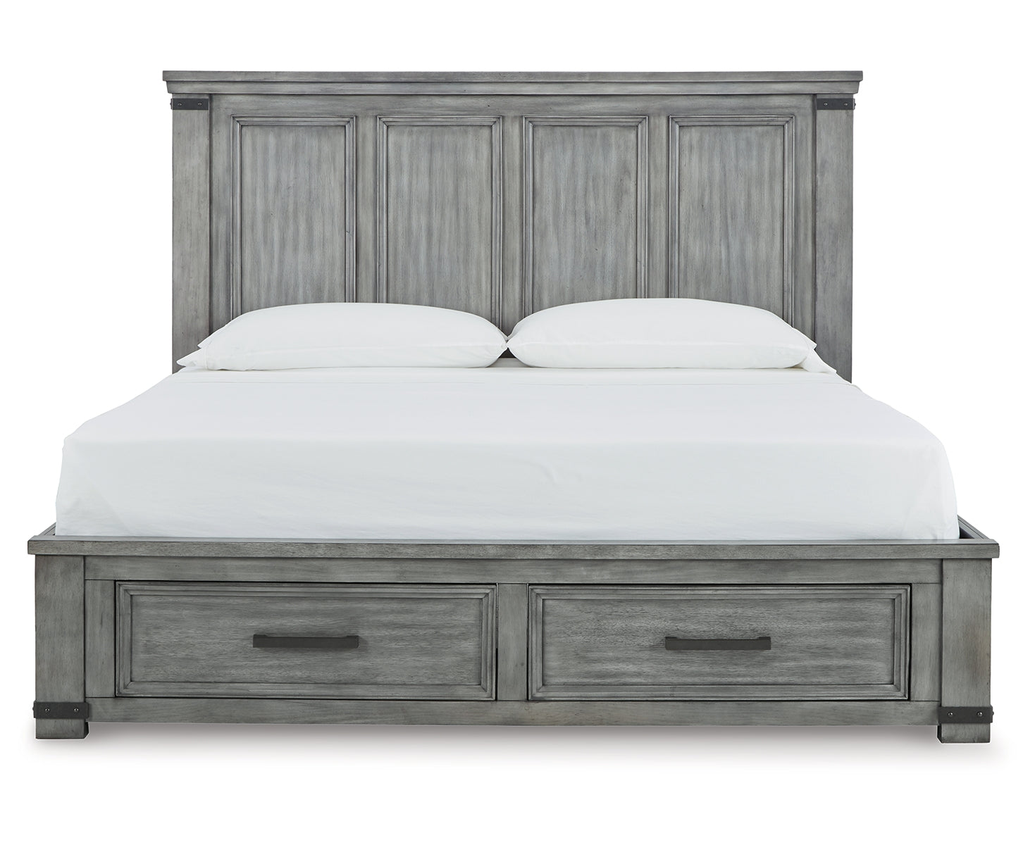 Russelyn King Storage Bed with Mirrored Dresser