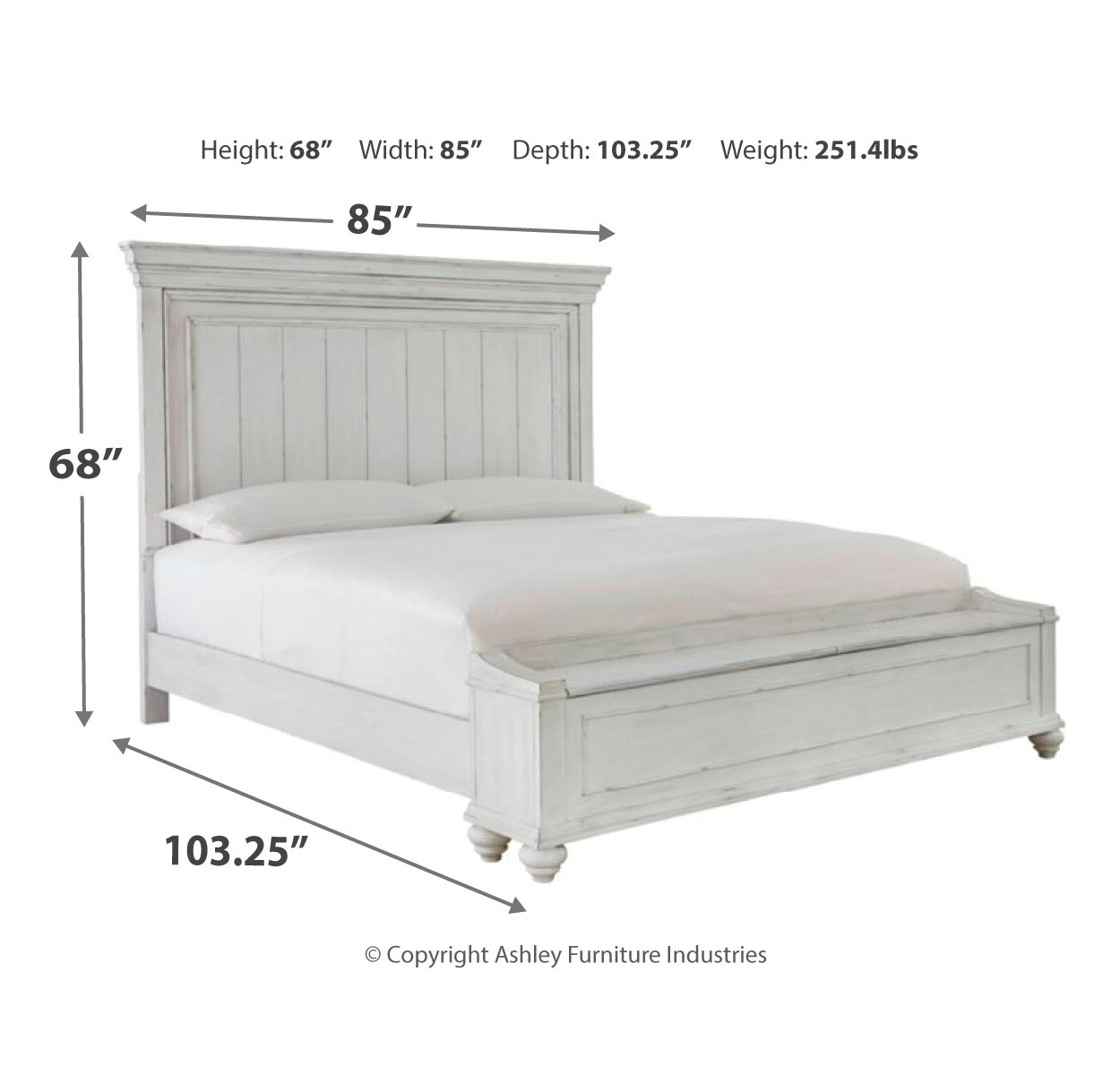 Kanwyn Queen Panel Bed with Storage with Dresser