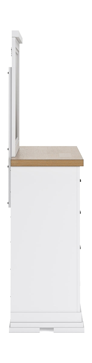 Ashbryn Queen Panel Storage Bed with Mirrored Dresser