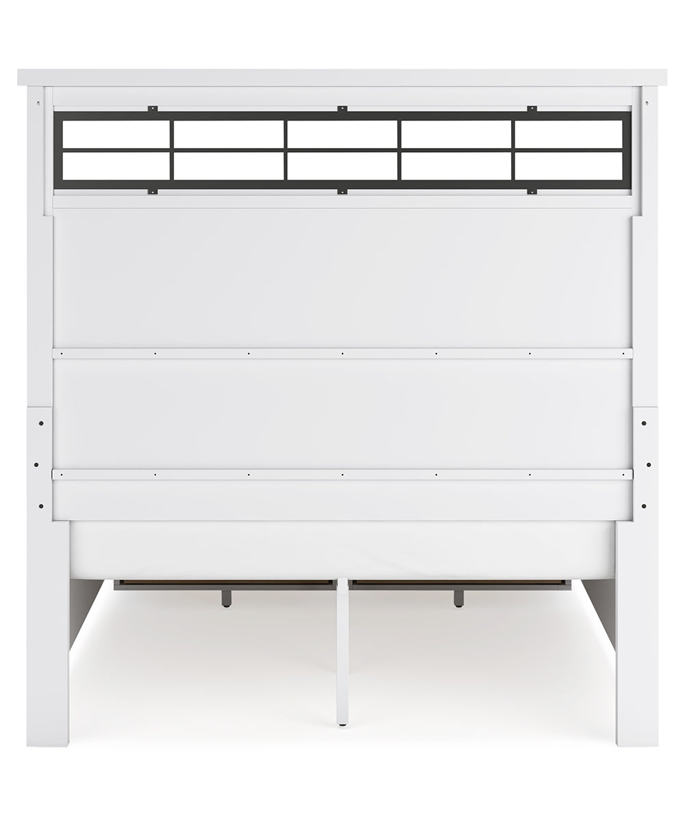 Ashbryn Queen Panel Storage Bed with Mirrored Dresser