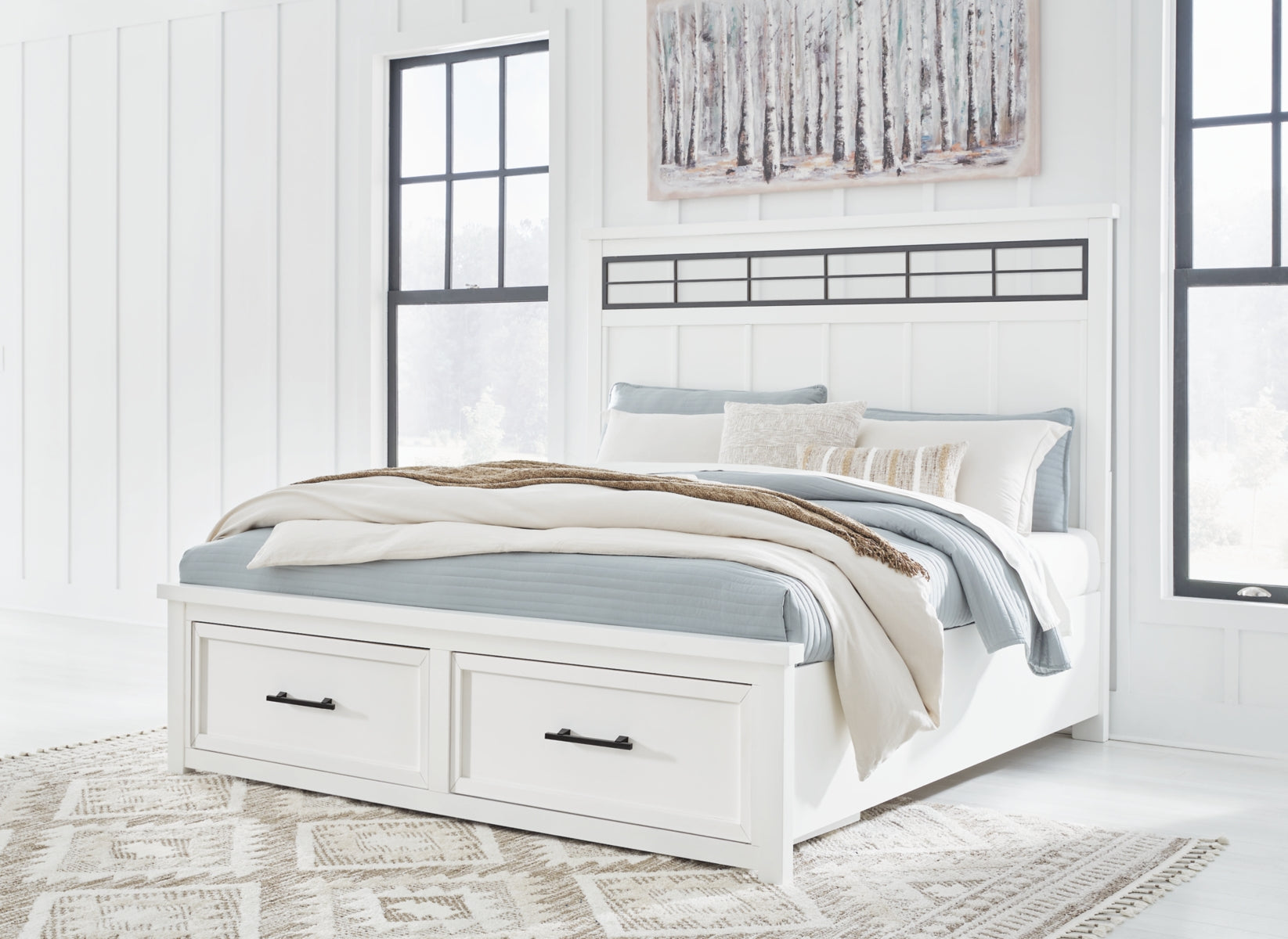 Ashbryn King Panel Storage Bed with Dresser