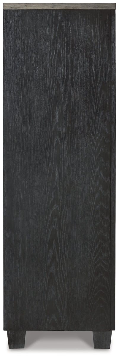 Foyland Queen Panel Storage Bed with Mirrored Dresser and Chest