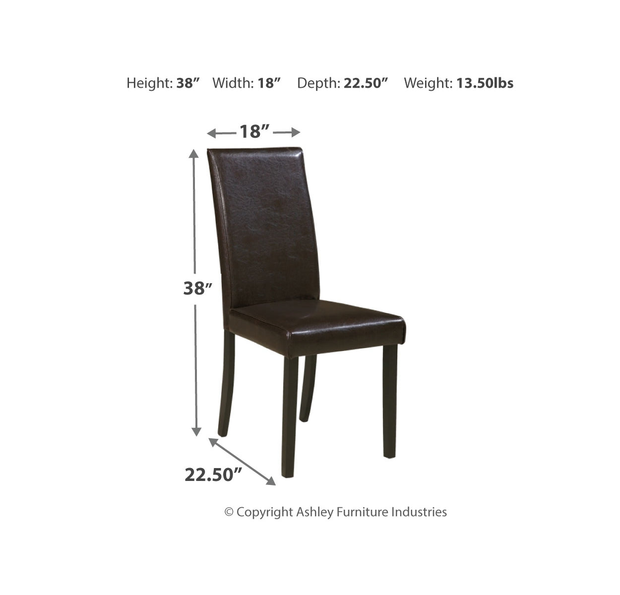Kimonte 2-Piece Dining Room Chair