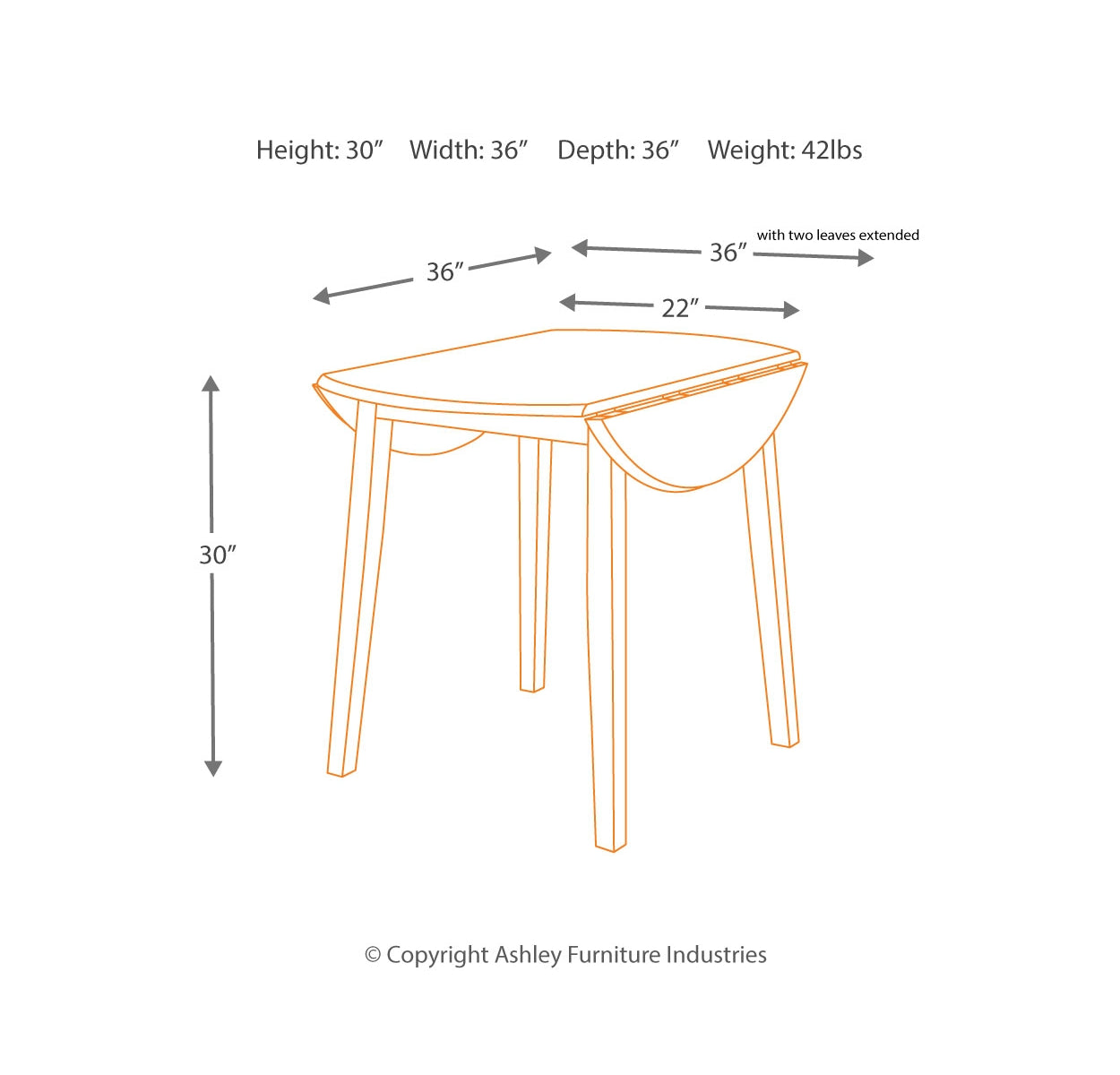 Hammis Dining Drop Leaf Table