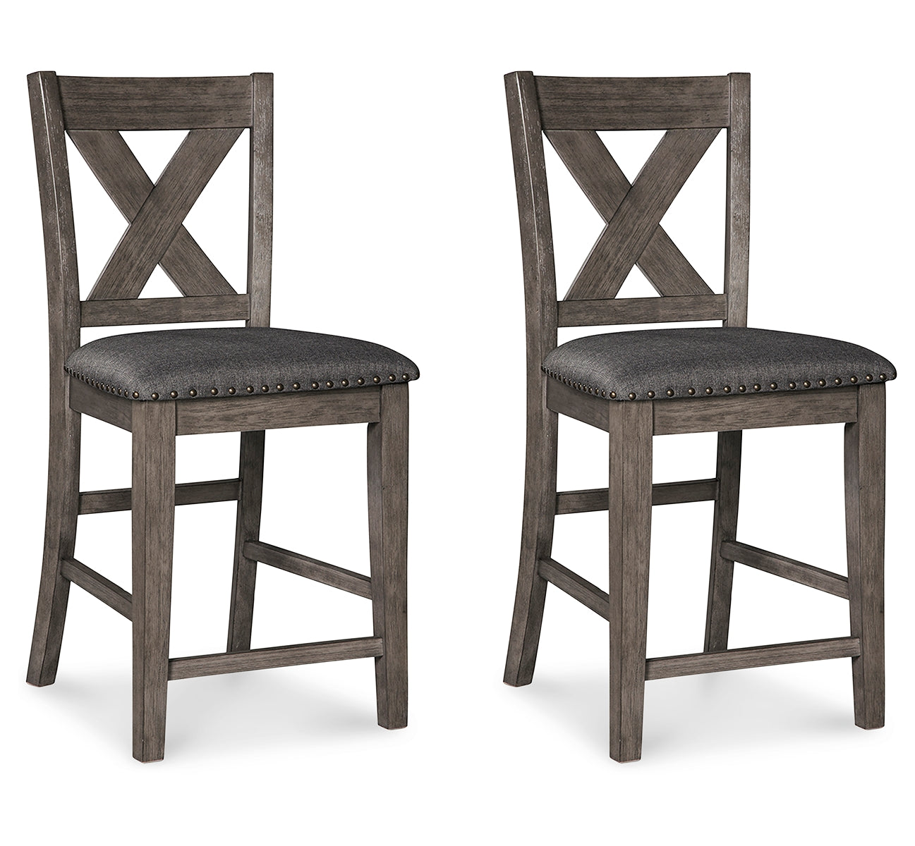 Caitbrook Counter Height Upholstered Bar Stool (Set of 2)