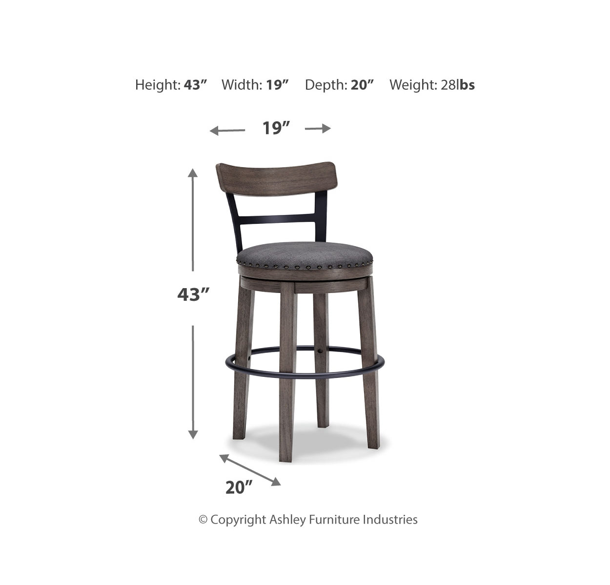 Caitbrook Bar Height Bar Stool