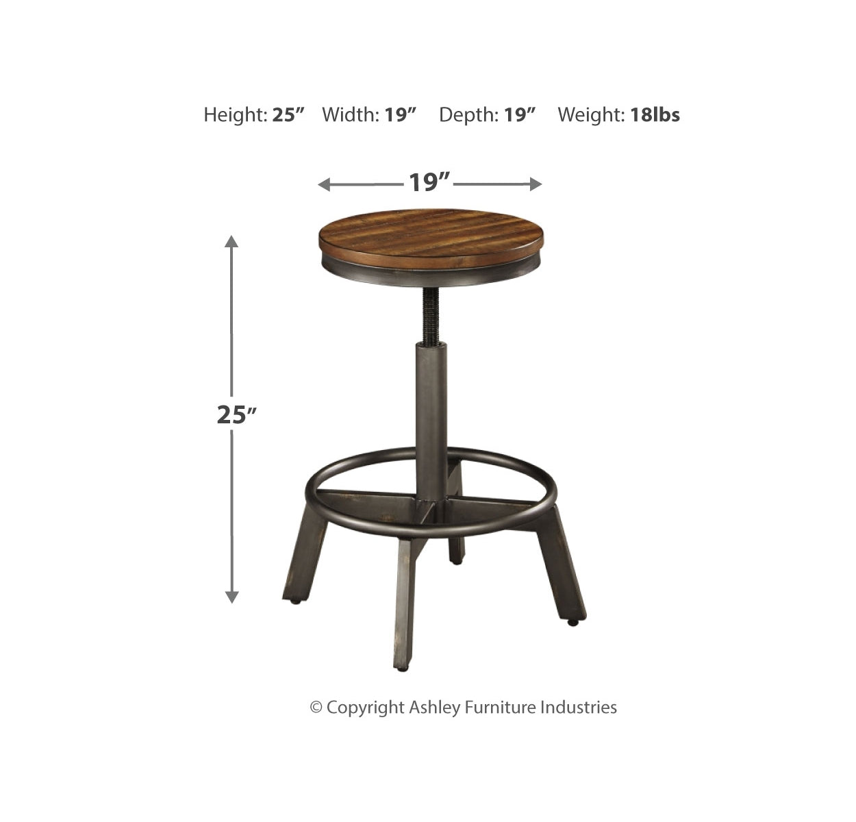 Torjin Counter Height Dining Table and 4 Barstools