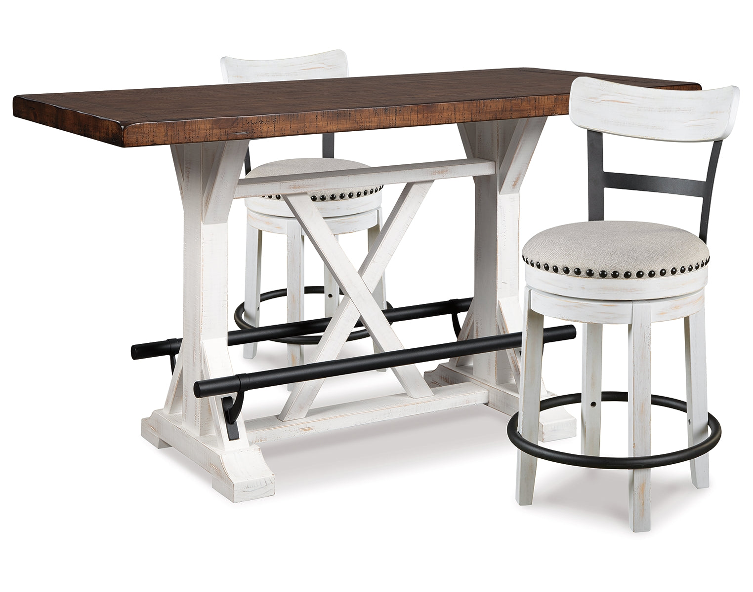 Valebeck Counter Height Dining Table and 2 Barstools