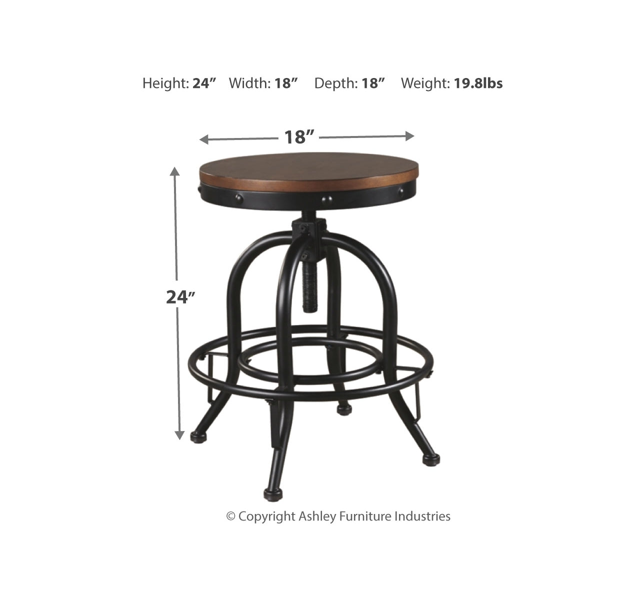 Valebeck Counter Height Dining Table and 4 Barstools