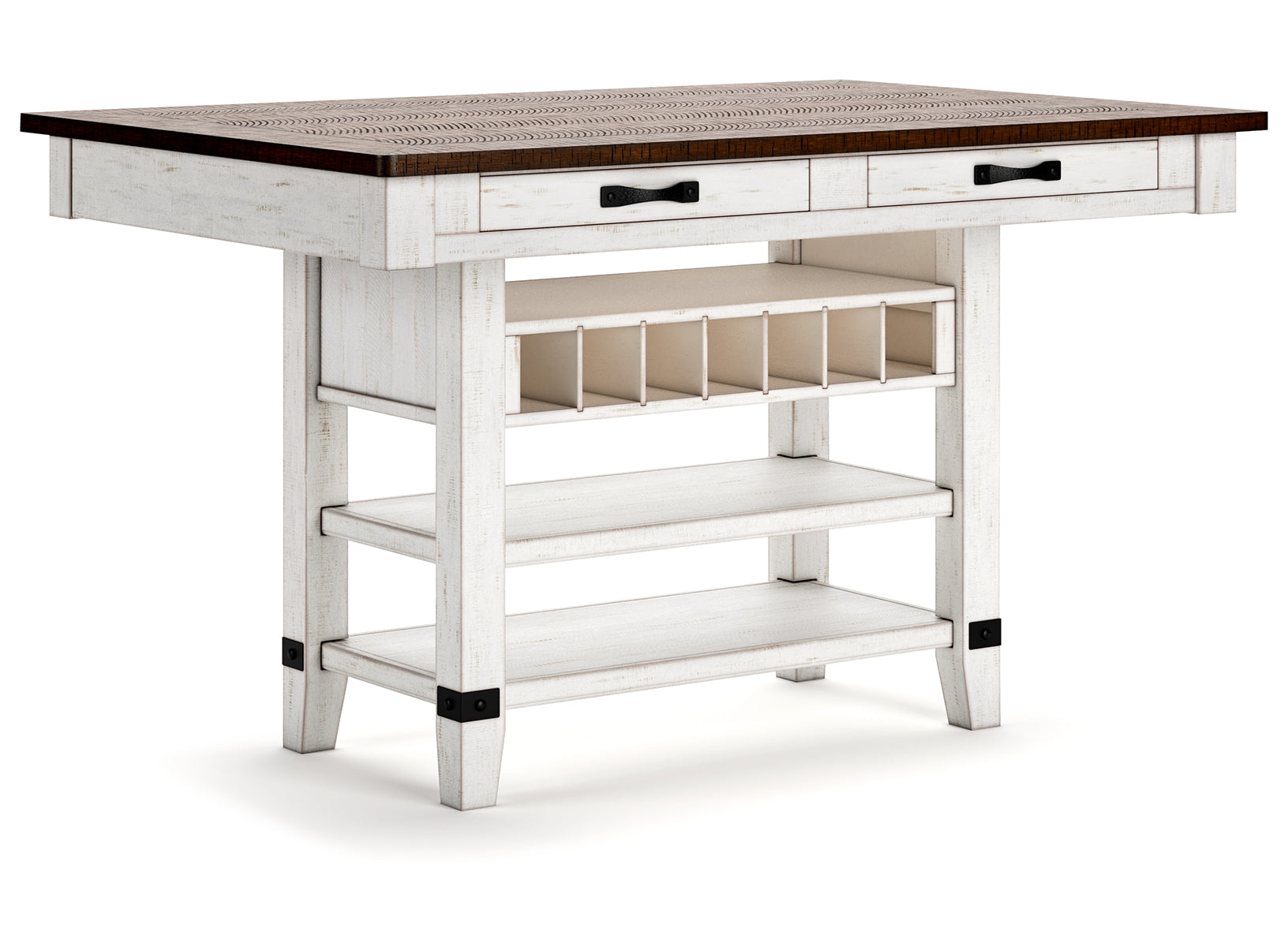 Valebeck Counter Height Dining Table and 4 Barstools