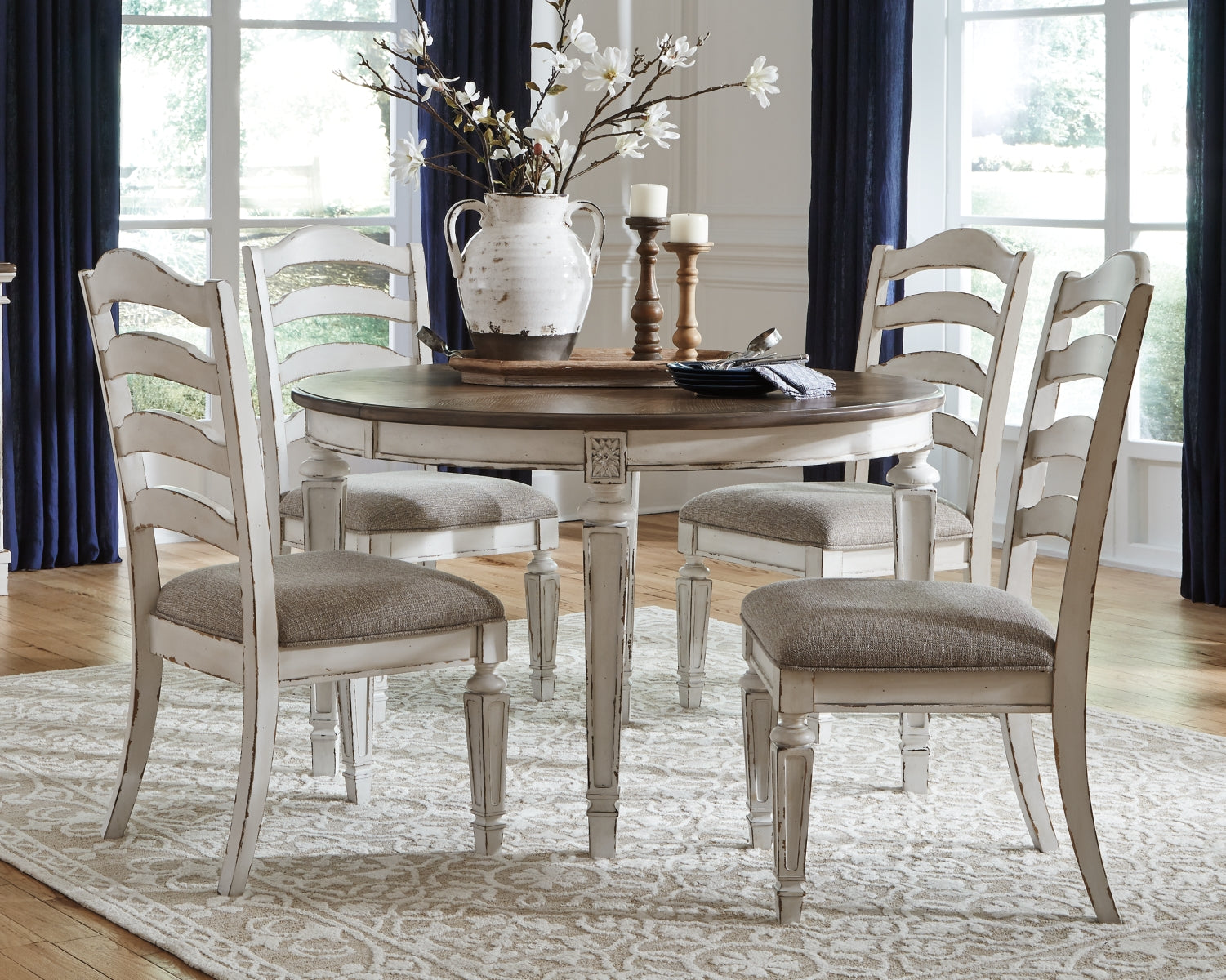 Realyn Dining Table and 8 Chairs