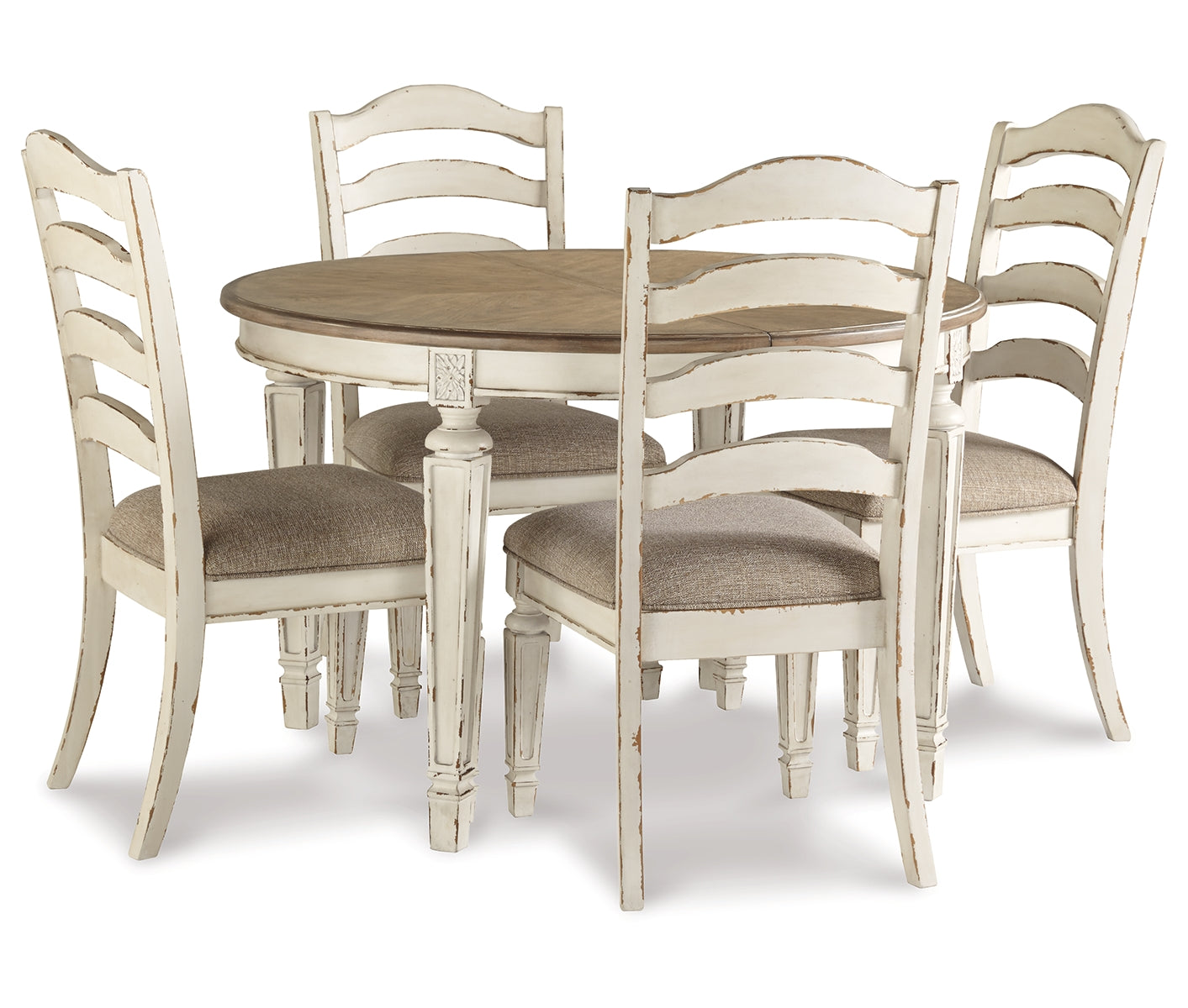 Realyn Dining Table and 4 Chairs