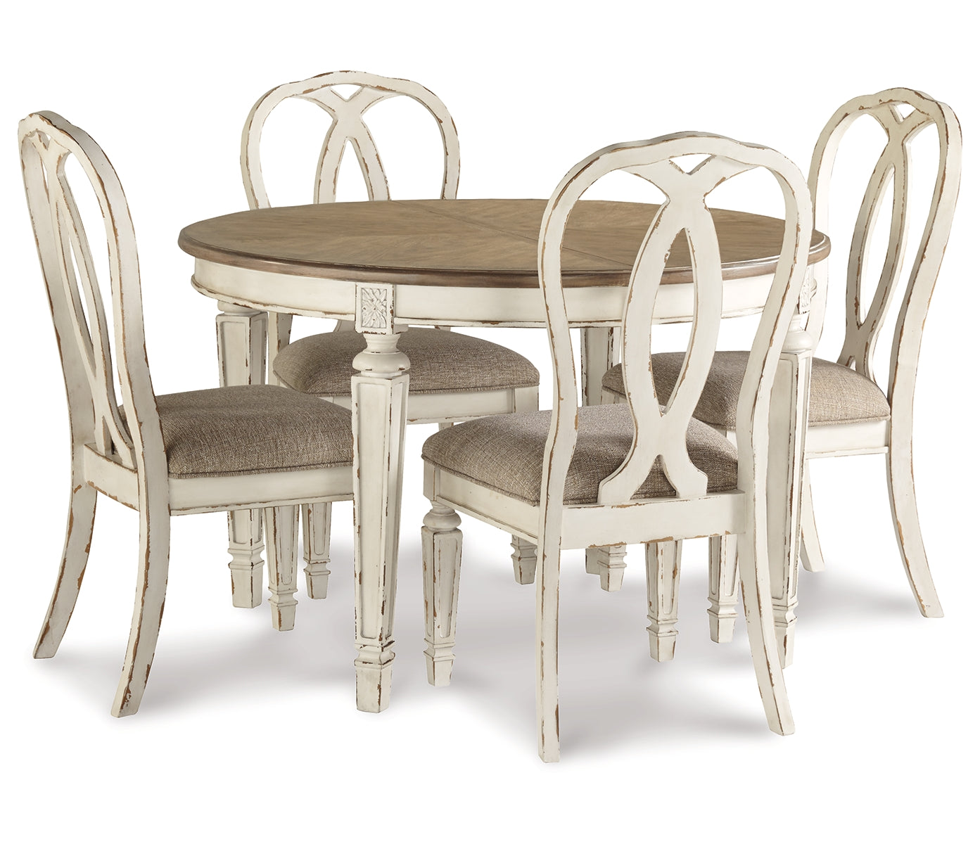 Realyn Dining Table and 4 Chairs