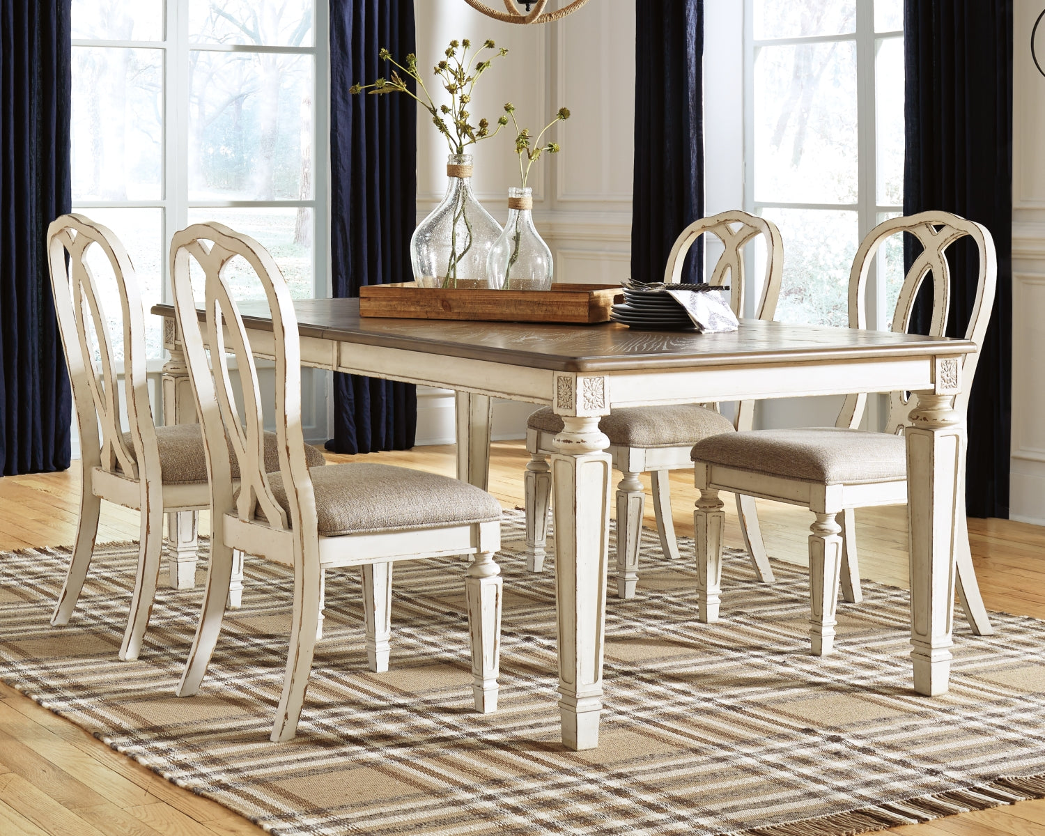 Realyn Dining Table and 8 Chairs