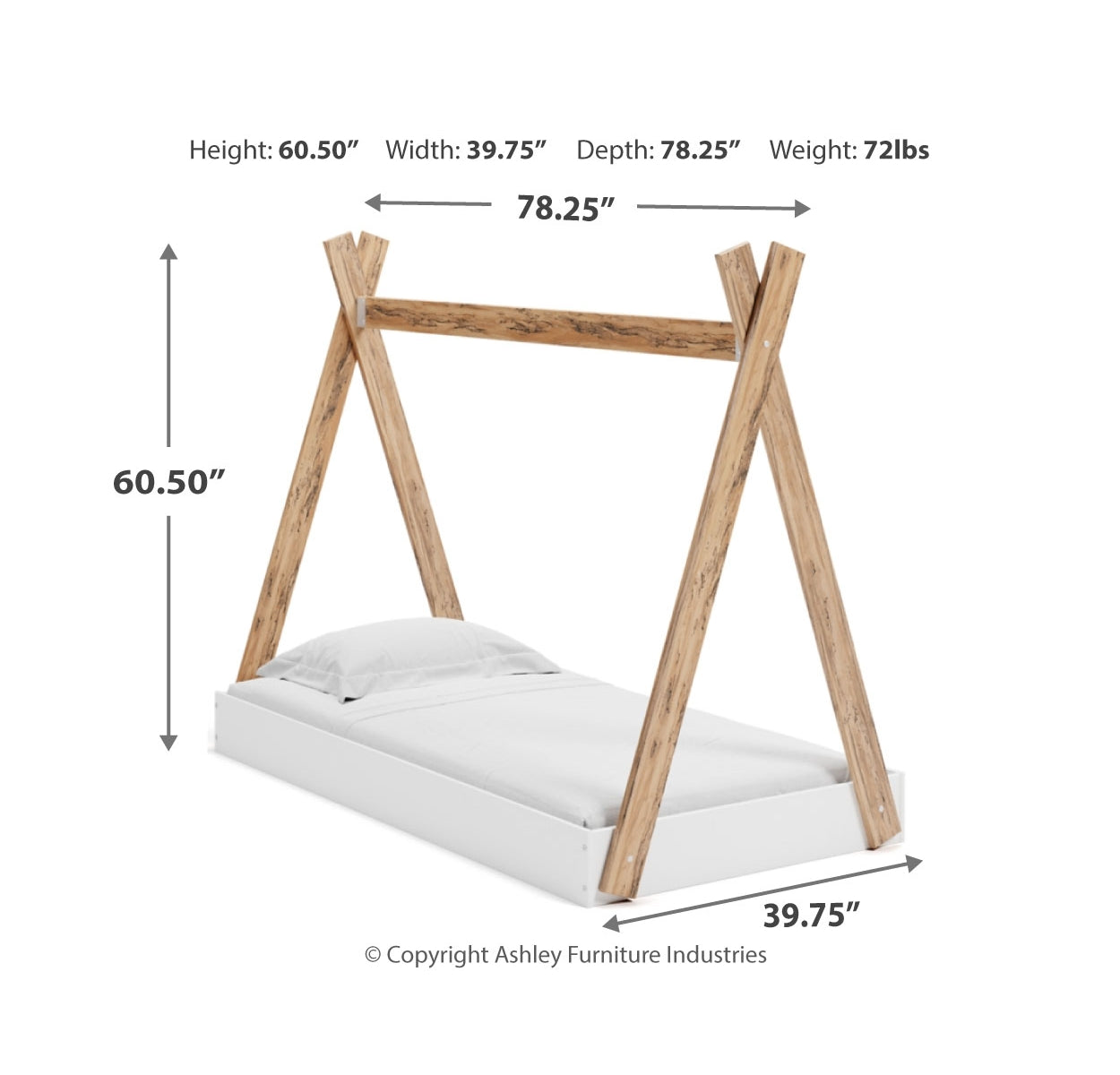 Piperton Twin Tent Complete Bed in Box