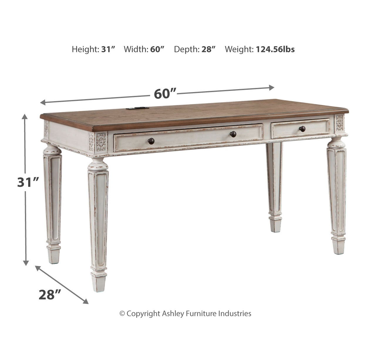 Realyn Home Office Desk and Storage