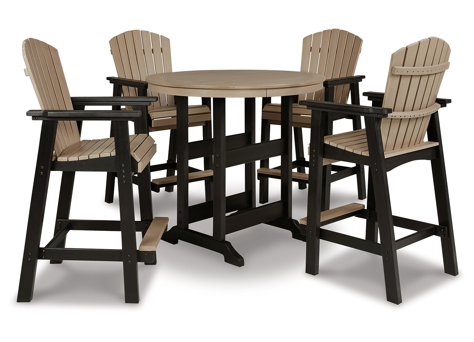 Fairen Trail Outdoor Bar Table and 4 Barstools