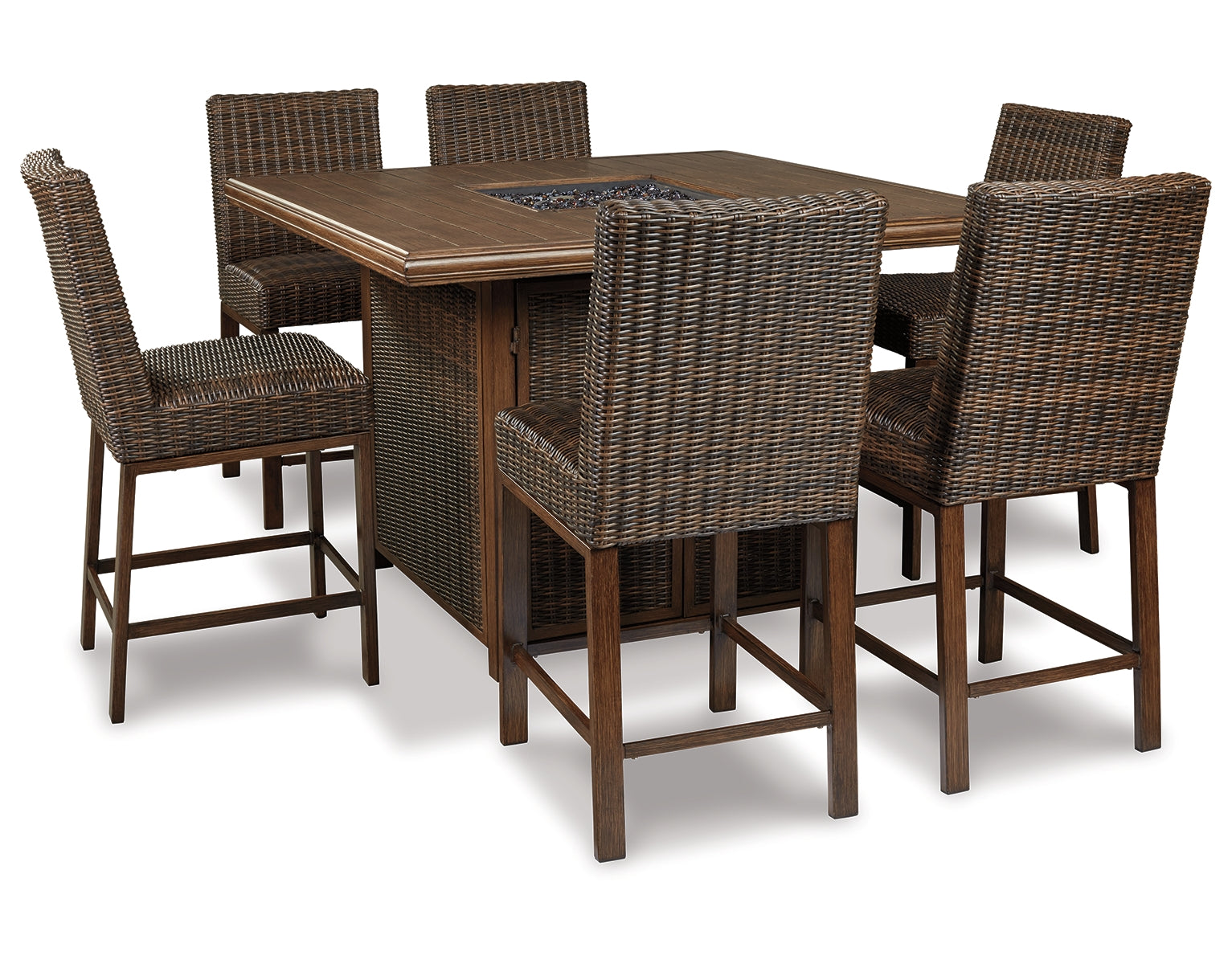 Paradise Trail Bar Table with Fire Pit