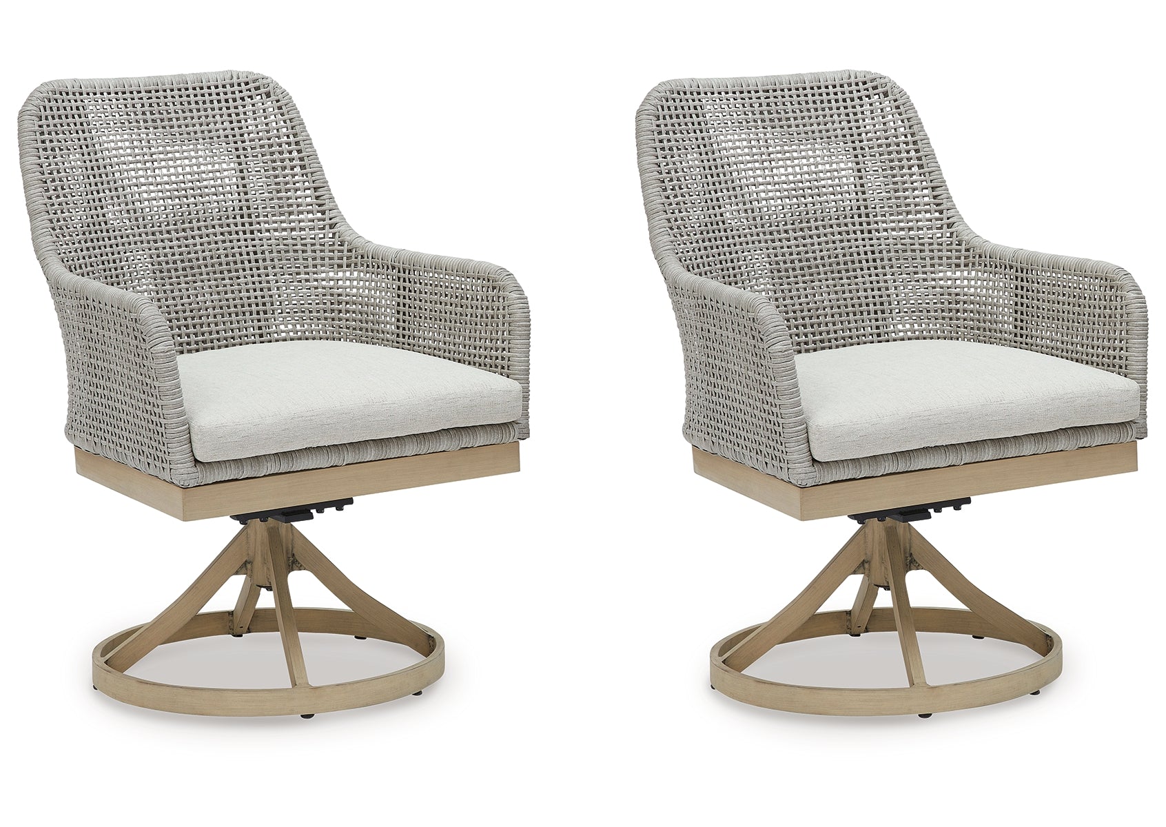 Seton Creek Outdoor Swivel Dining Chair (Set of 2)