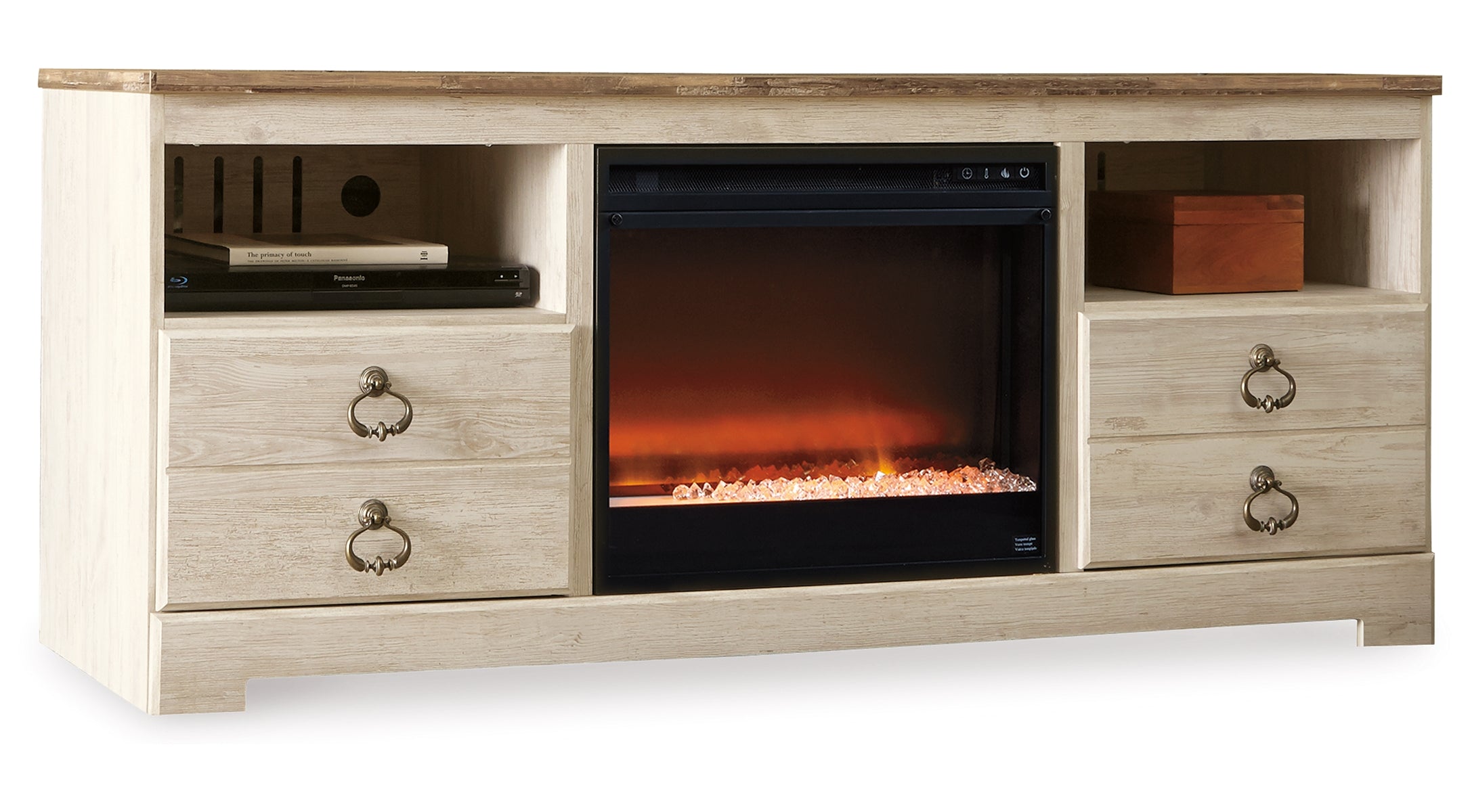 Willowton 64" TV Stand with Electric Fireplace