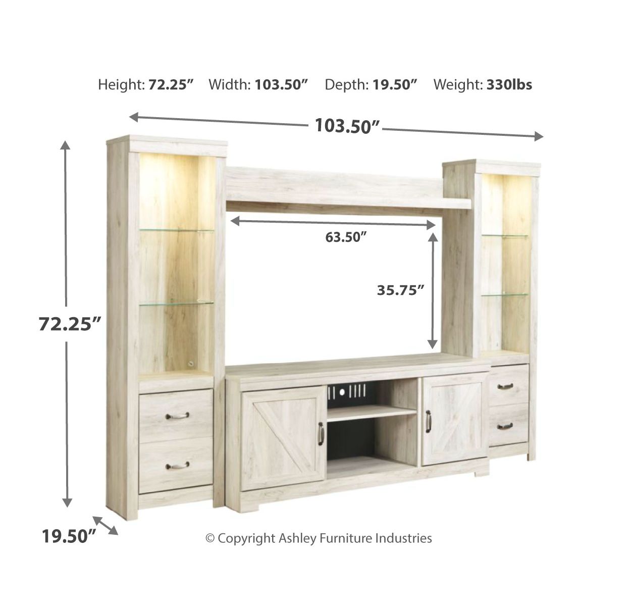 Bellaby 4-Piece Entertainment Center