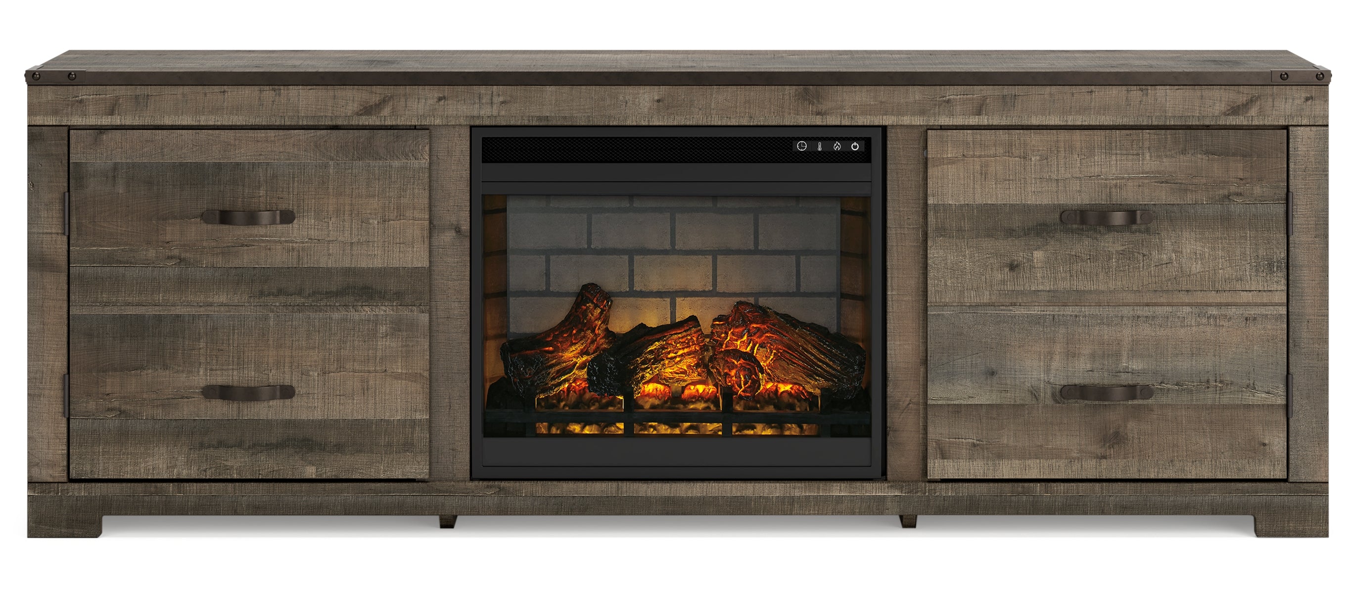 Trinell 63" TV Stand with Electric Fireplace