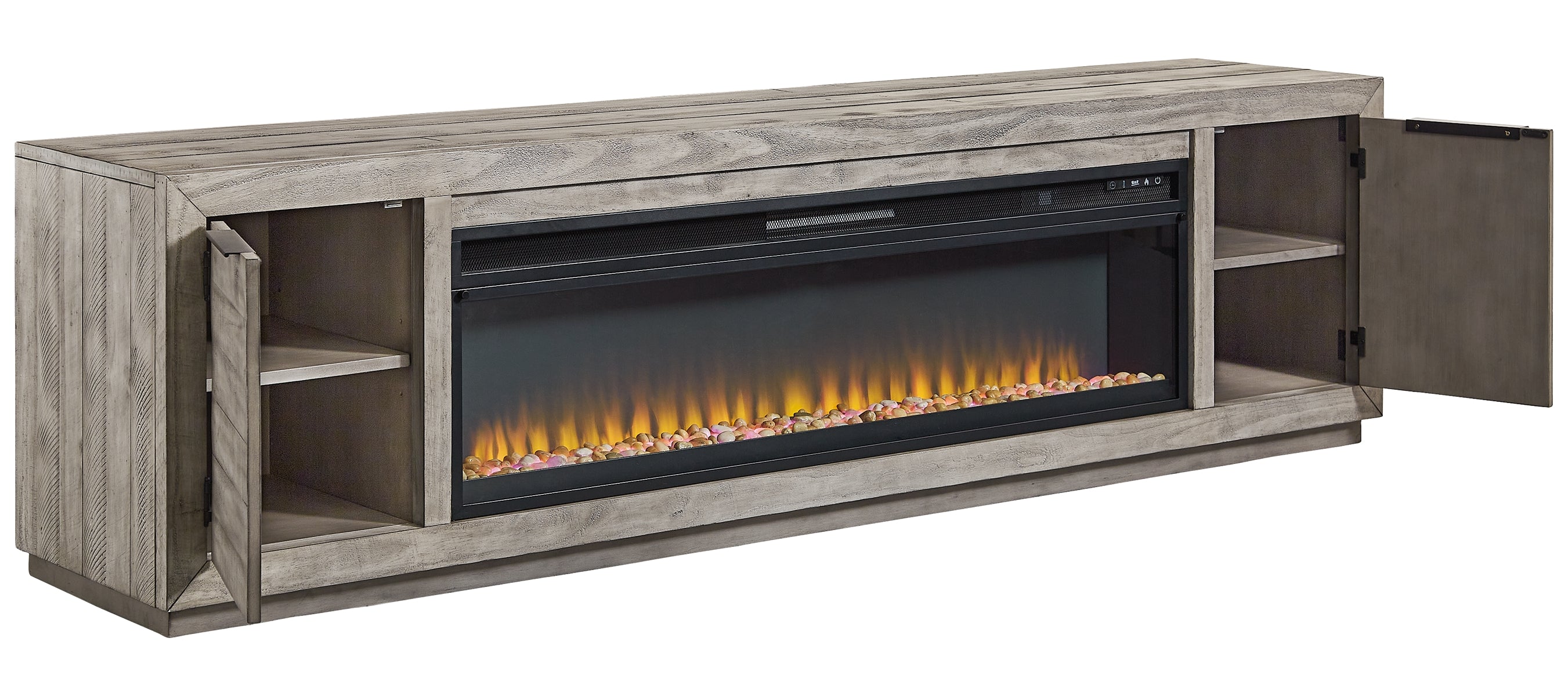 Naydell 92" TV Stand with Electric Fireplace