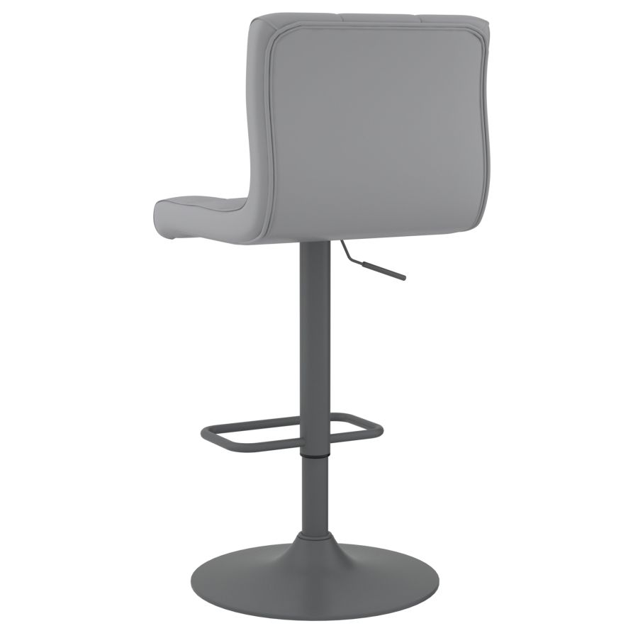 Dex Air Lift Stool, set of 2 in Grey Faux Leather