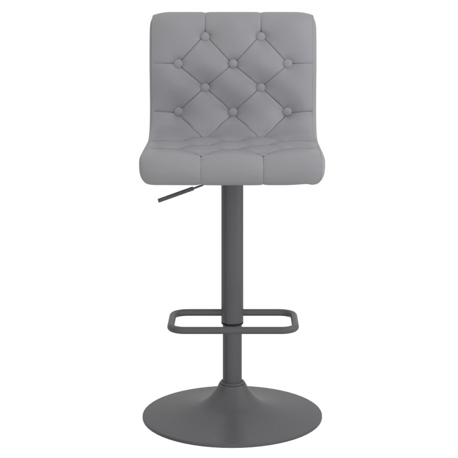 Dex Air Lift Stool, set of 2 in Grey Faux Leather