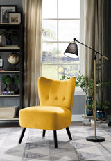 Imani Yellow Velvet Accent Chair