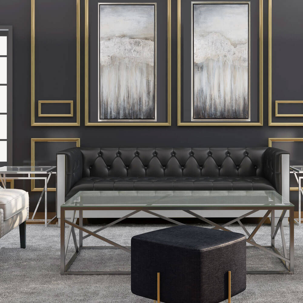 Elegant Carole Tempered Glass Coffee Table