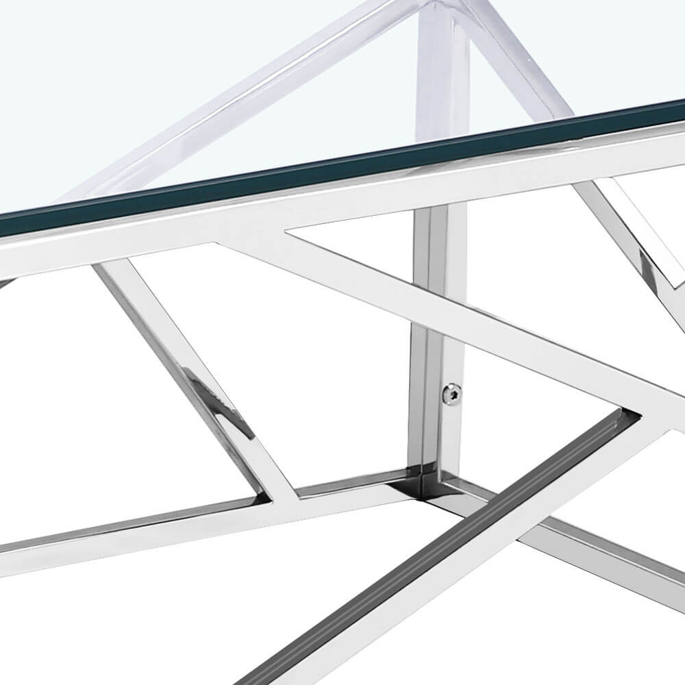 Elegant Carole Tempered Glass Coffee Table