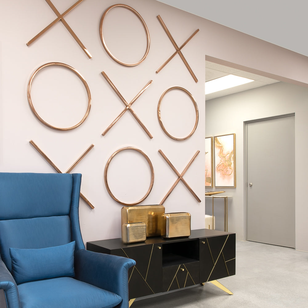 Elegant Tic-Tac-Toe Wall Art Ensemble