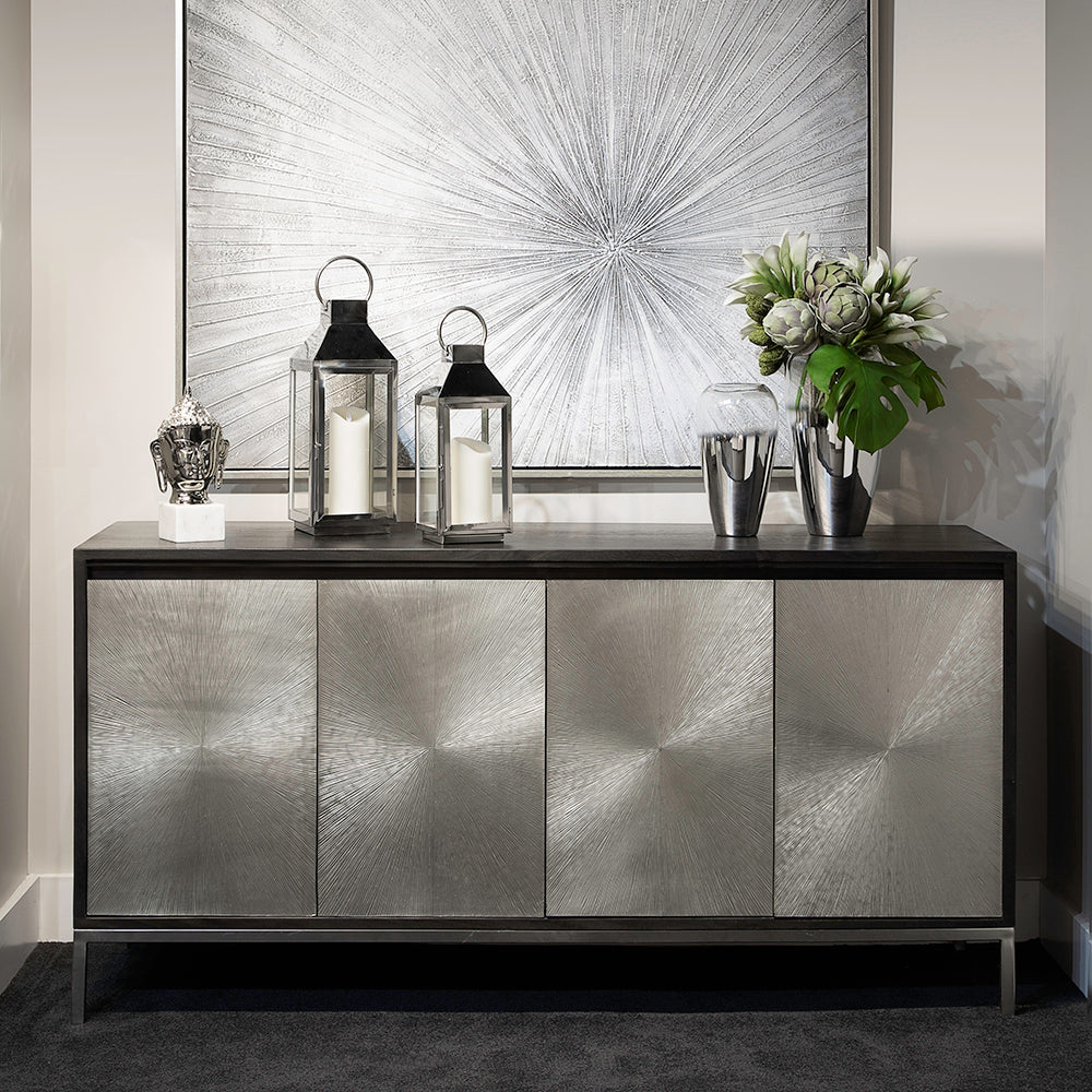 Elegant Embellished Abstract Canvas Art