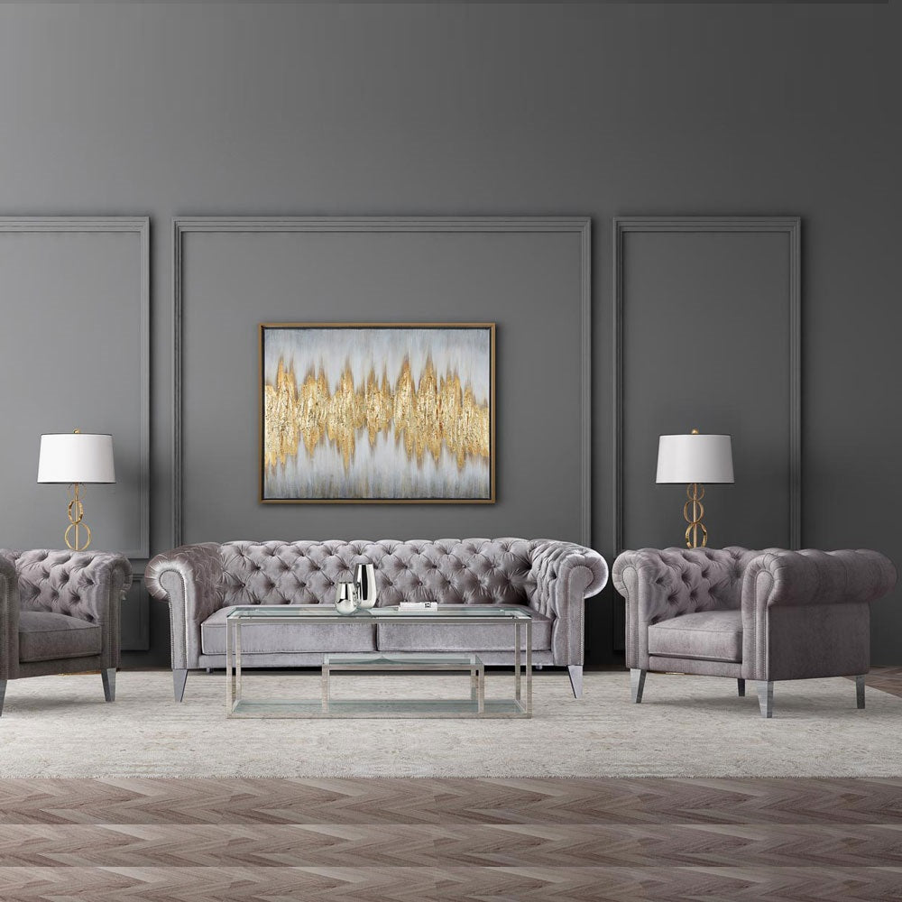 Embellished Golden Streak Wall Art