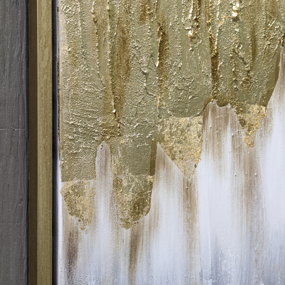 Embellished Golden Streak Wall Art