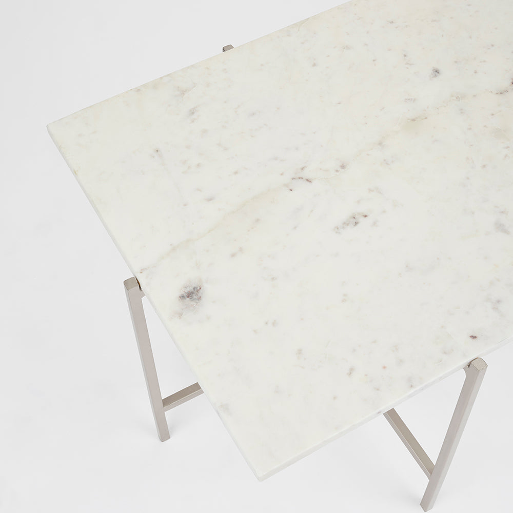 Elegant Ida Marble Coffee Table with Sleek Frame