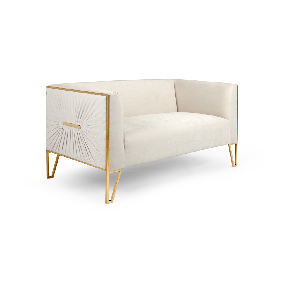 Truro Contessa Elegance: Vanilla & Gold Loveseat