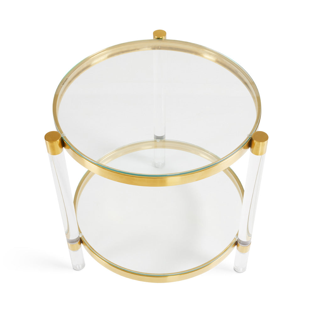 Elegant Paloma Acrylic & Glass End Table