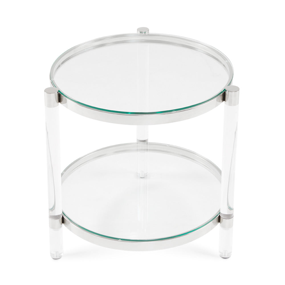 Elegant Paloma Acrylic & Glass End Table