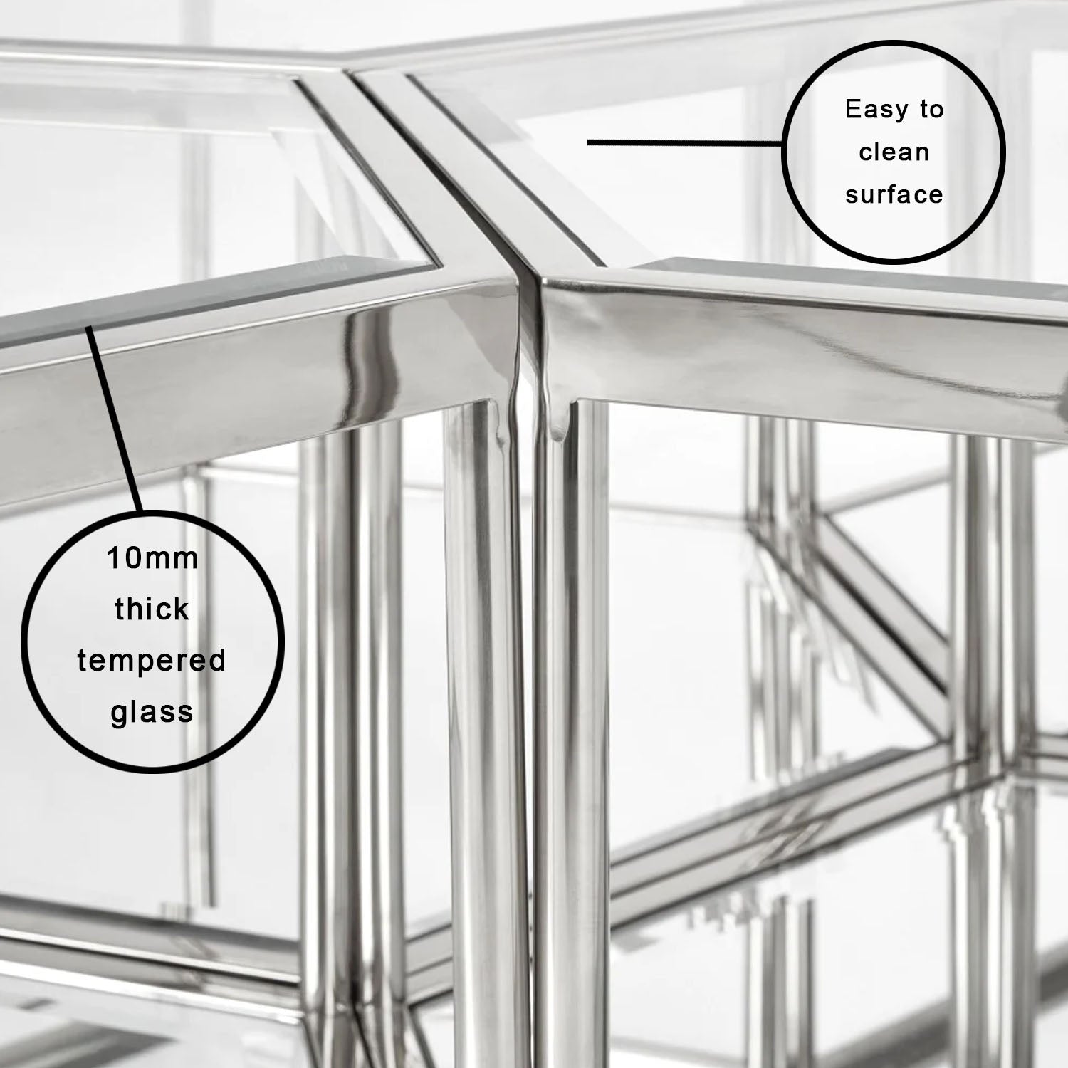 Swainson Contemporary Silver Coffee Table