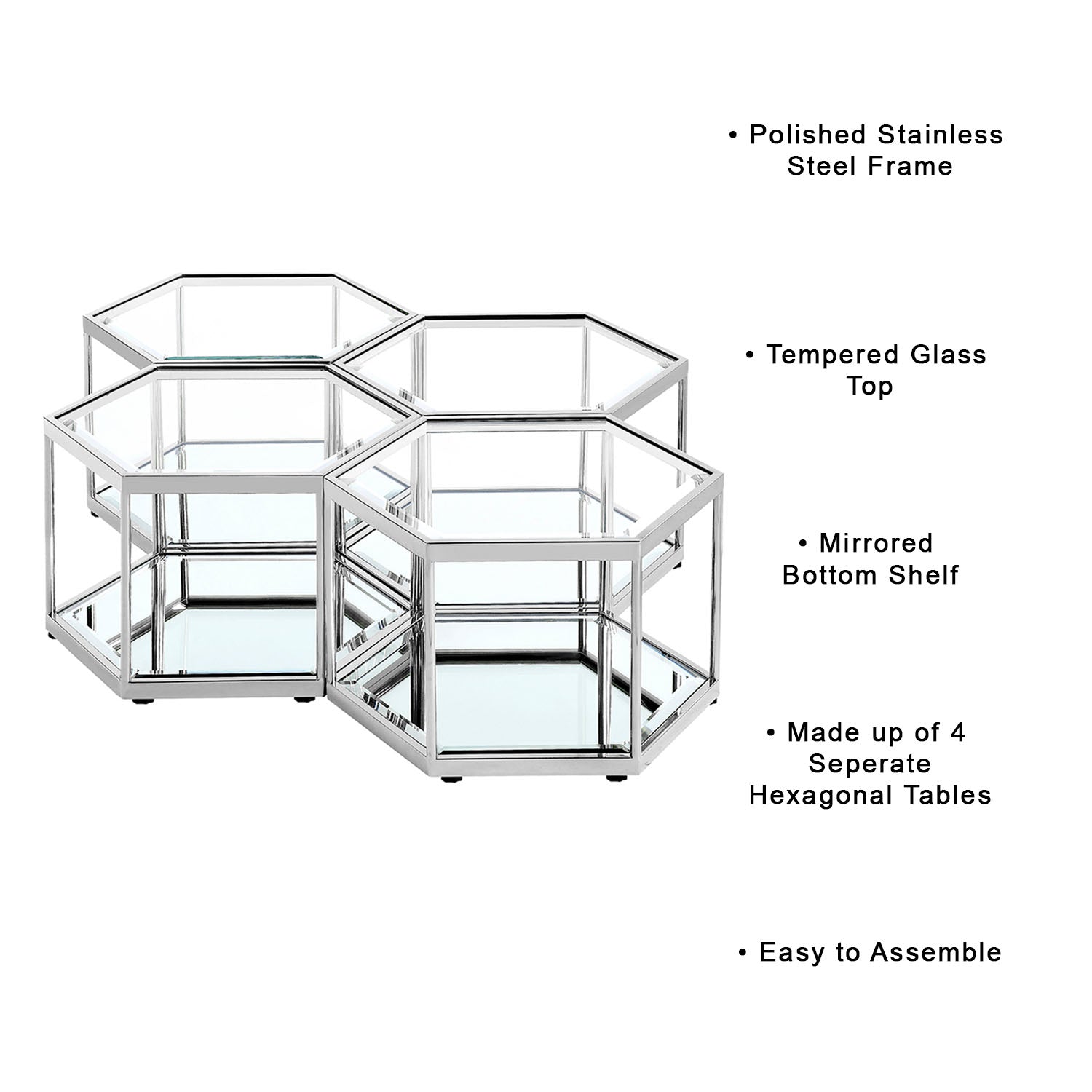 Swainson Contemporary Silver Coffee Table
