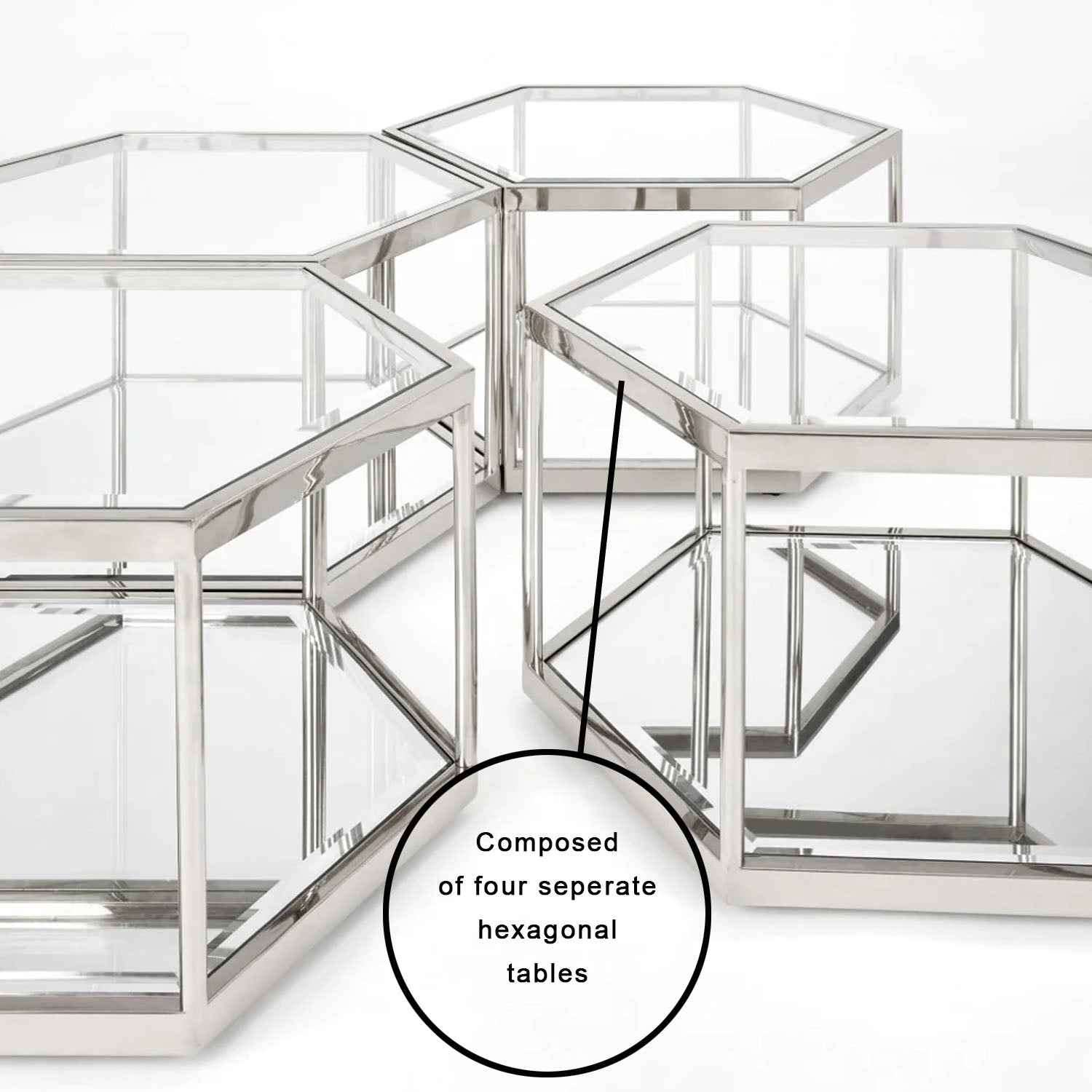 Swainson Contemporary Silver Coffee Table